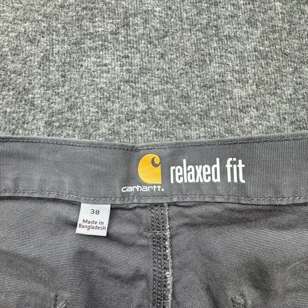 Carhartt Shorts Men's Sz 38 Gray Rugged Flex Relaxed Fit Canvas Work‎ 102514